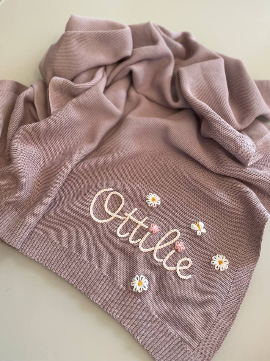 Personalised soft Pink Blanket